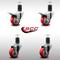 Service Caster 3'' SS Red Poly Swivel 1-5/8'' Expanding Stem Caster Set 2 Total Lock Brakes, 4PK SCC-SSEXTTL20S314-PPUB-RED-2-S-2-158 - alternate 5